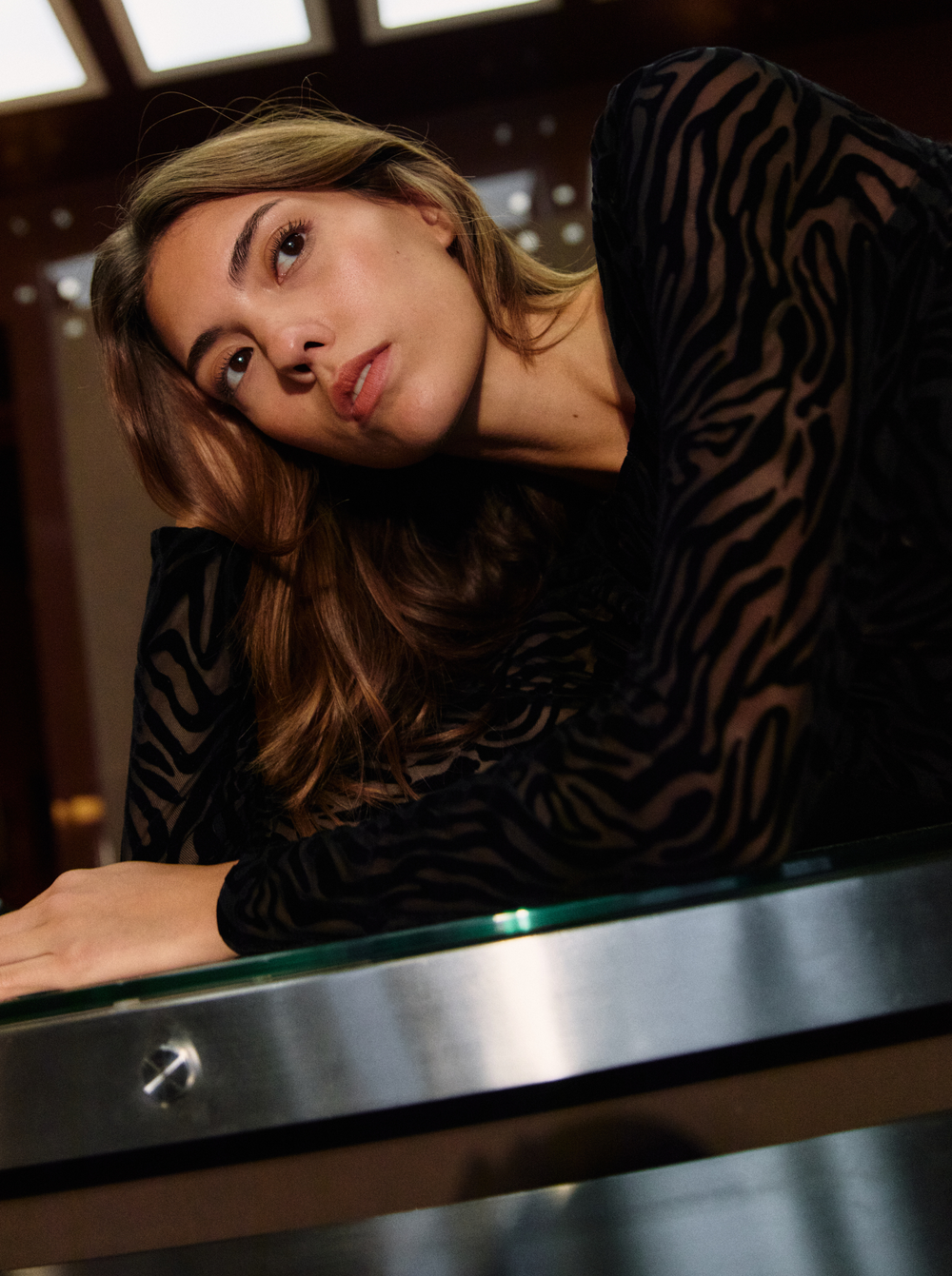 Top Velvet Zebra Velours