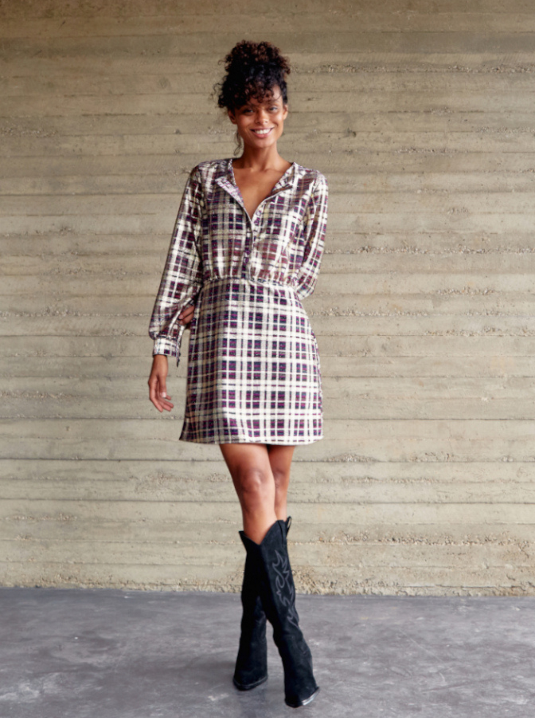 Robe Shiny Checks