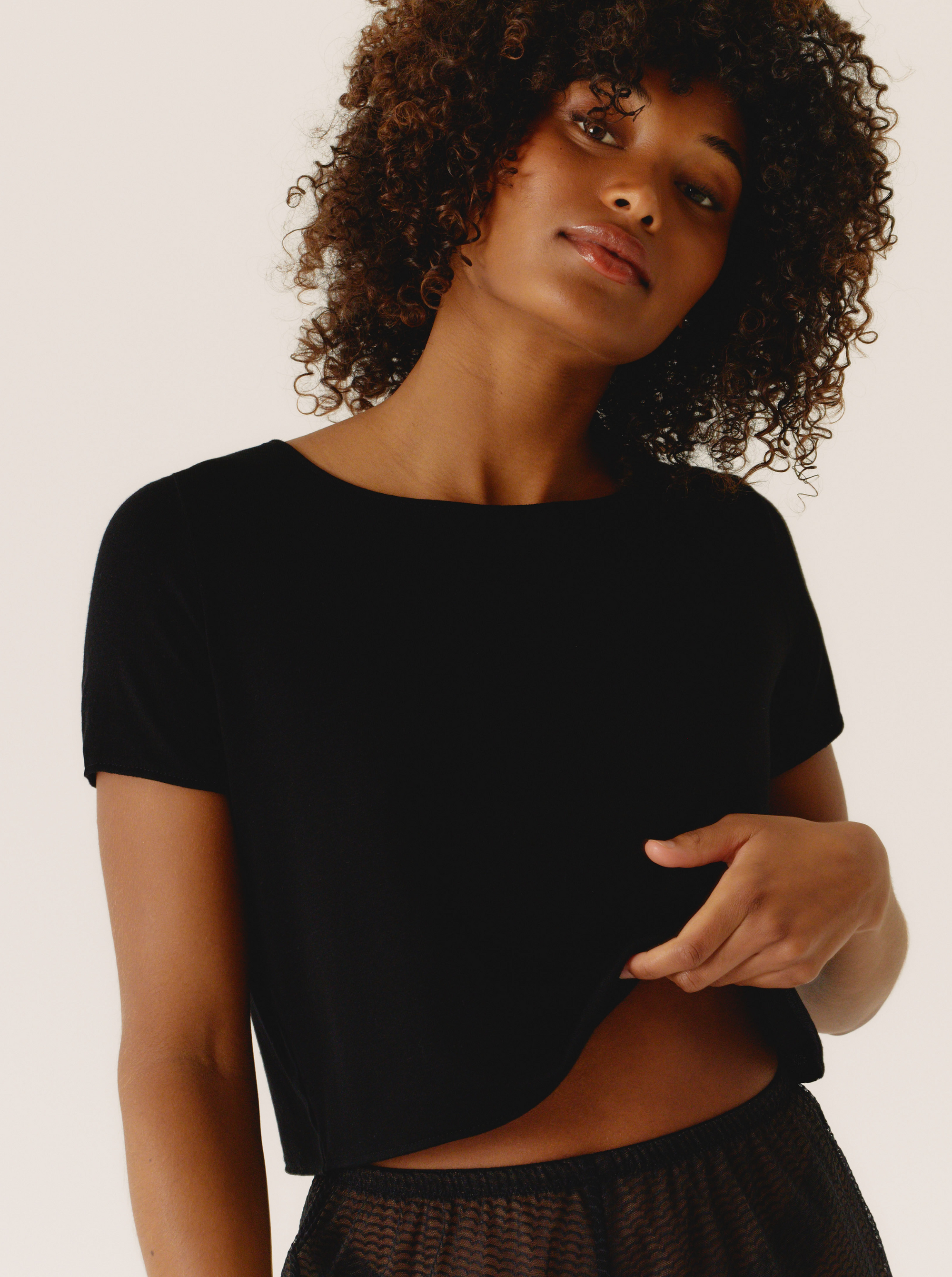 Tee-Shirt Deep Black Col Rond