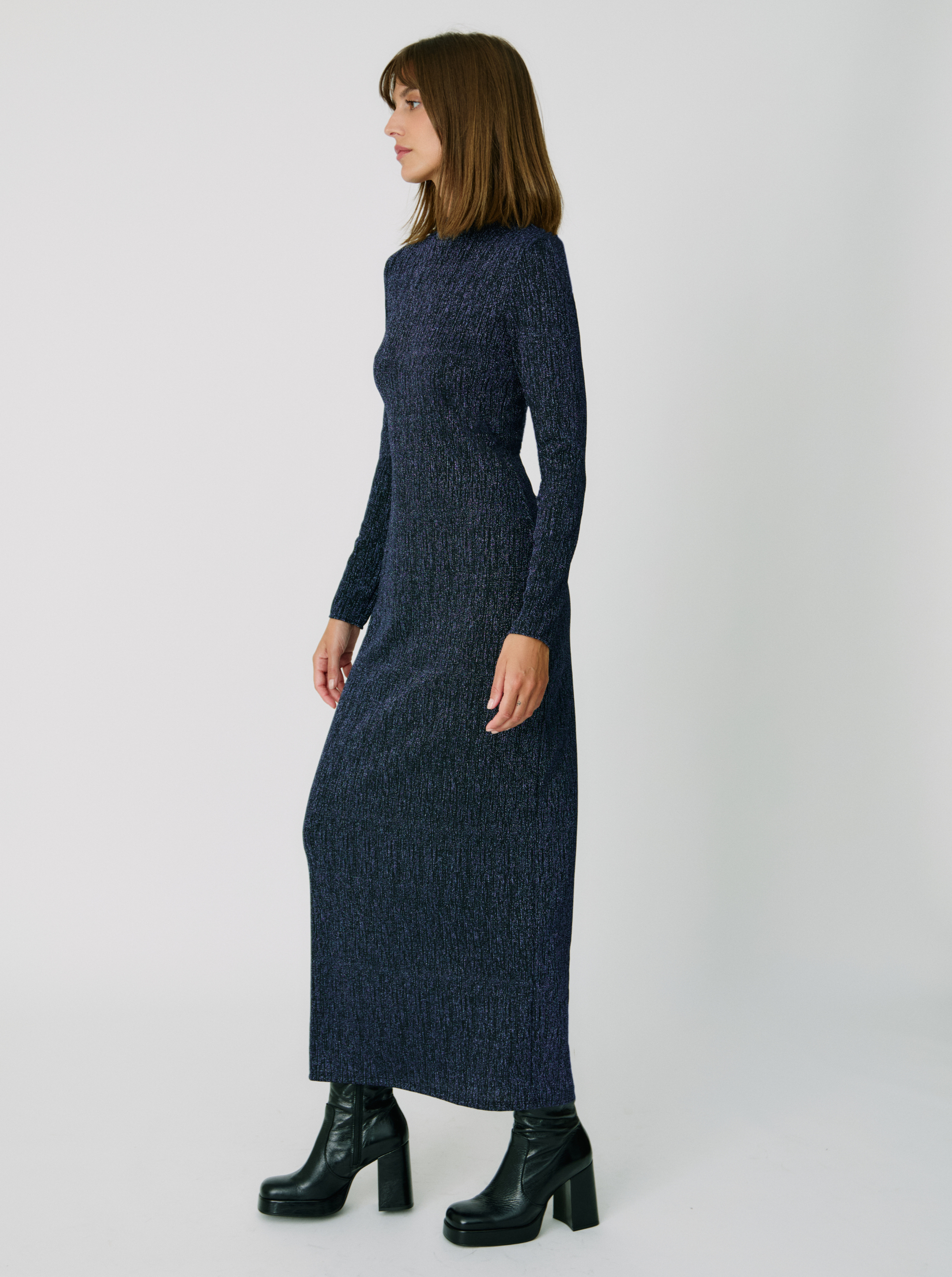 Robe Sparkle Blue Manches Longues