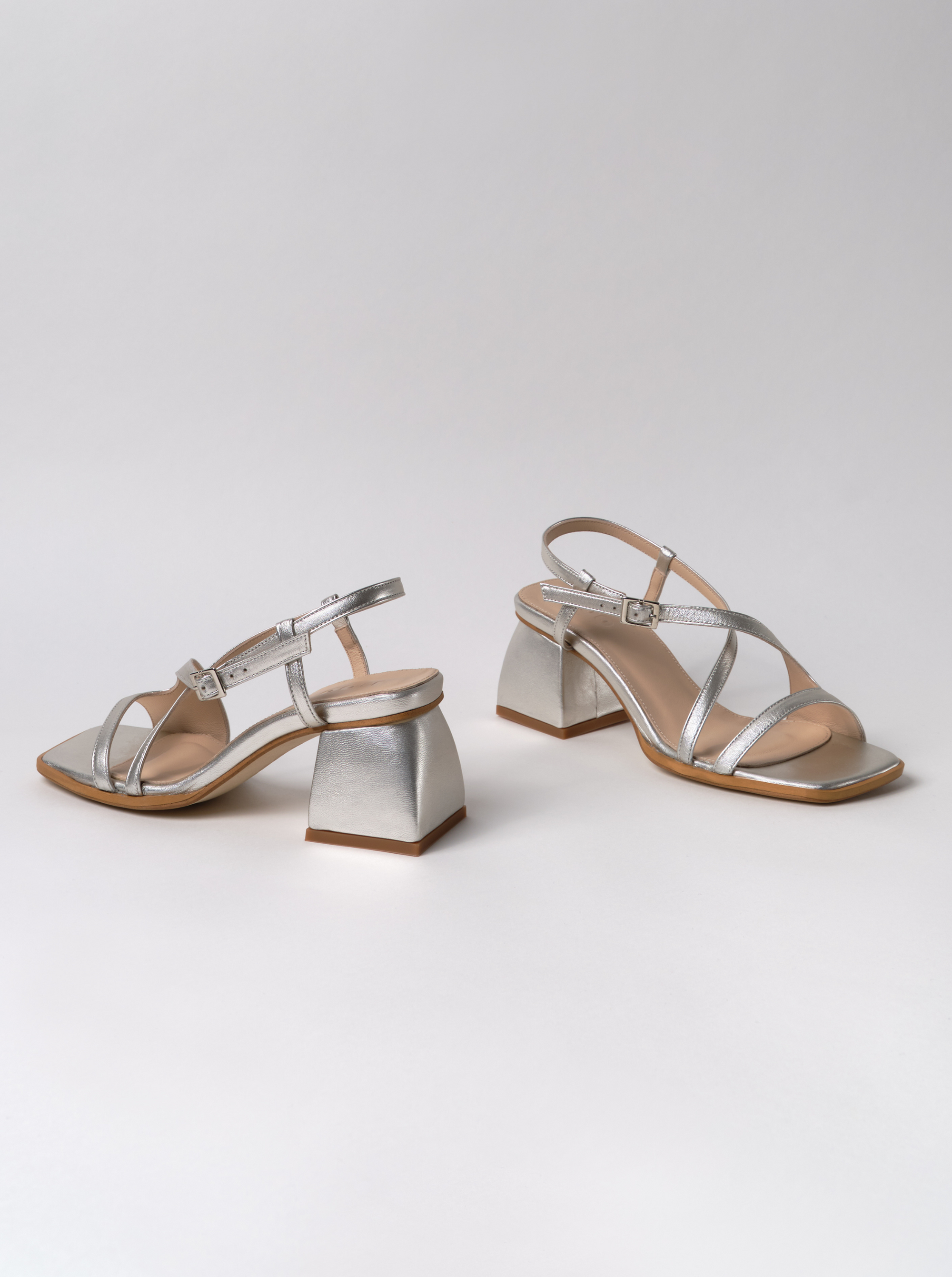 Silver Square Crush Sandales Graphiques