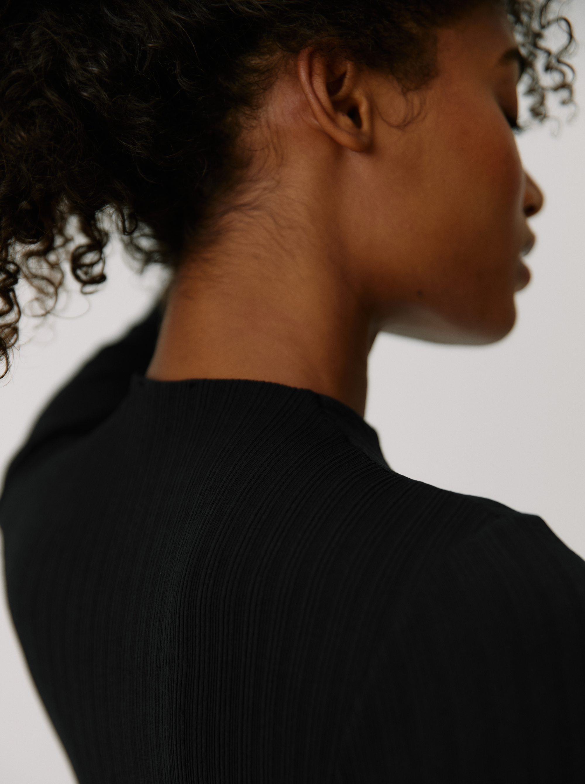 Body Black Rib Sleeves texturé