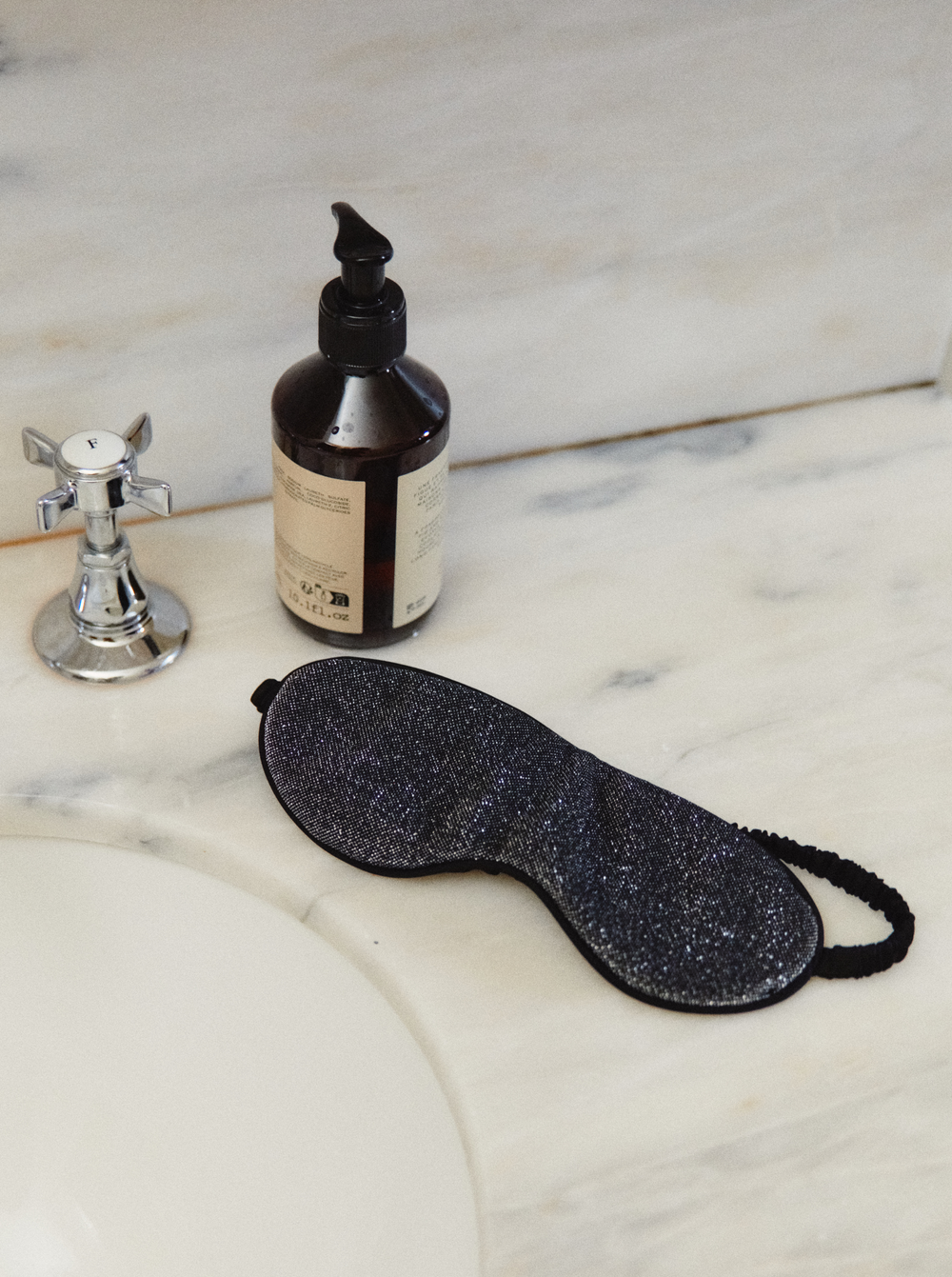 Silver Glitter die Schlafmaske