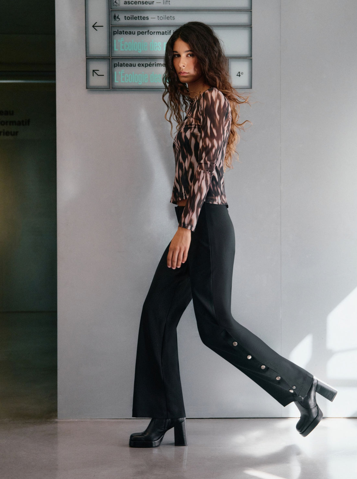 Pantalon Snap Fit Black