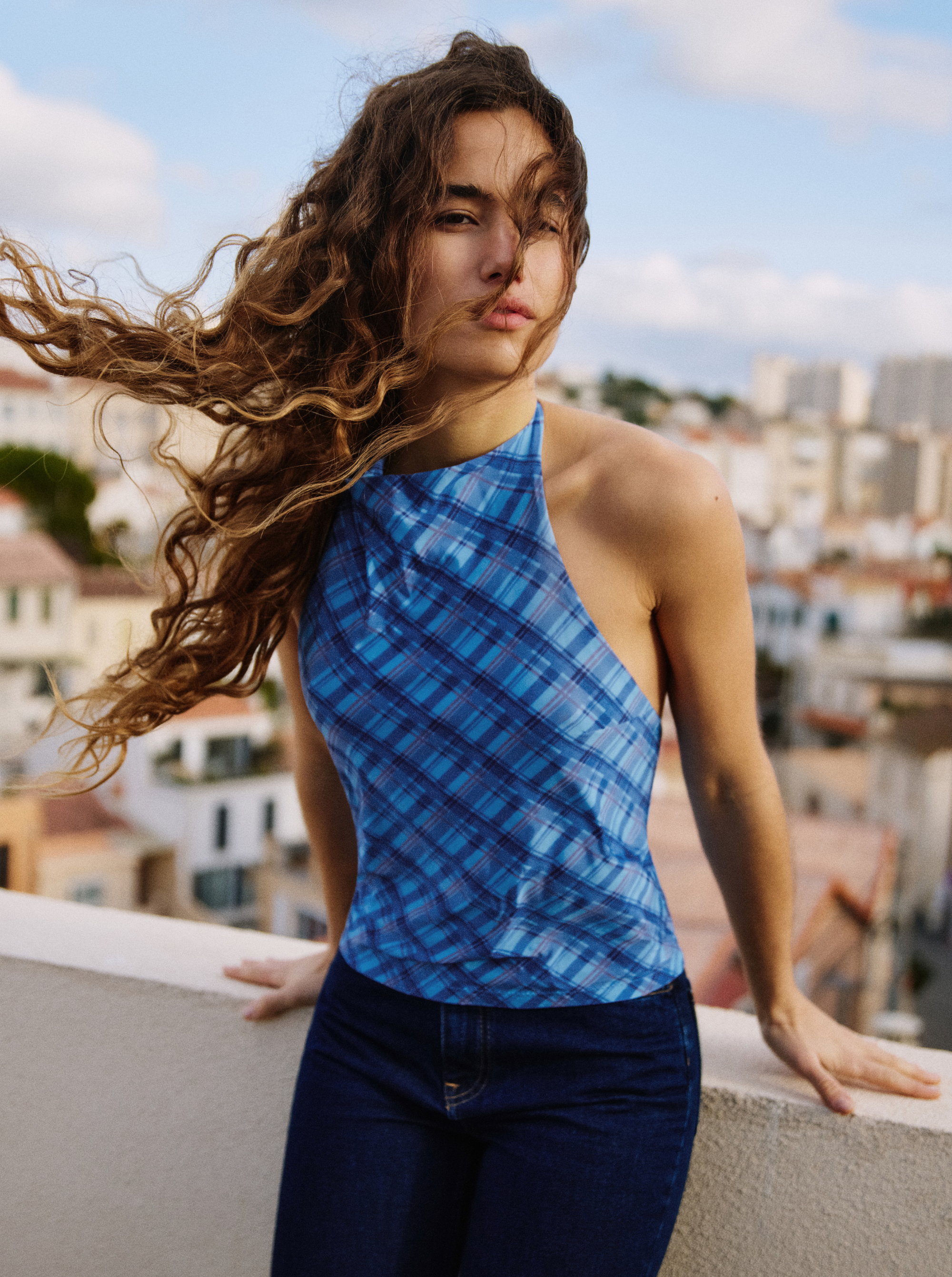 Top Blue Check | Prêt-à-porter | NOO