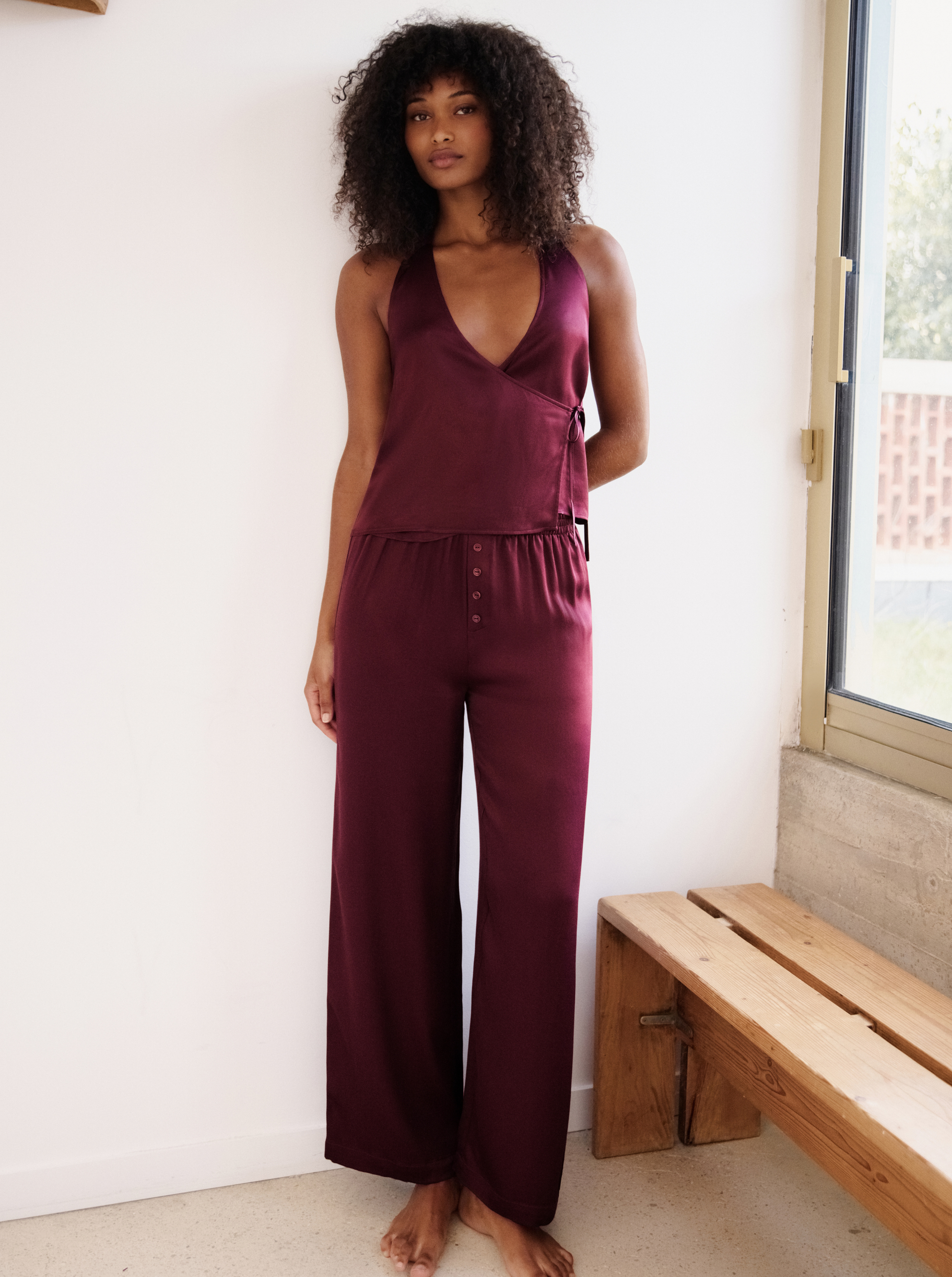 Top Silky Wine | Homewear | NOO