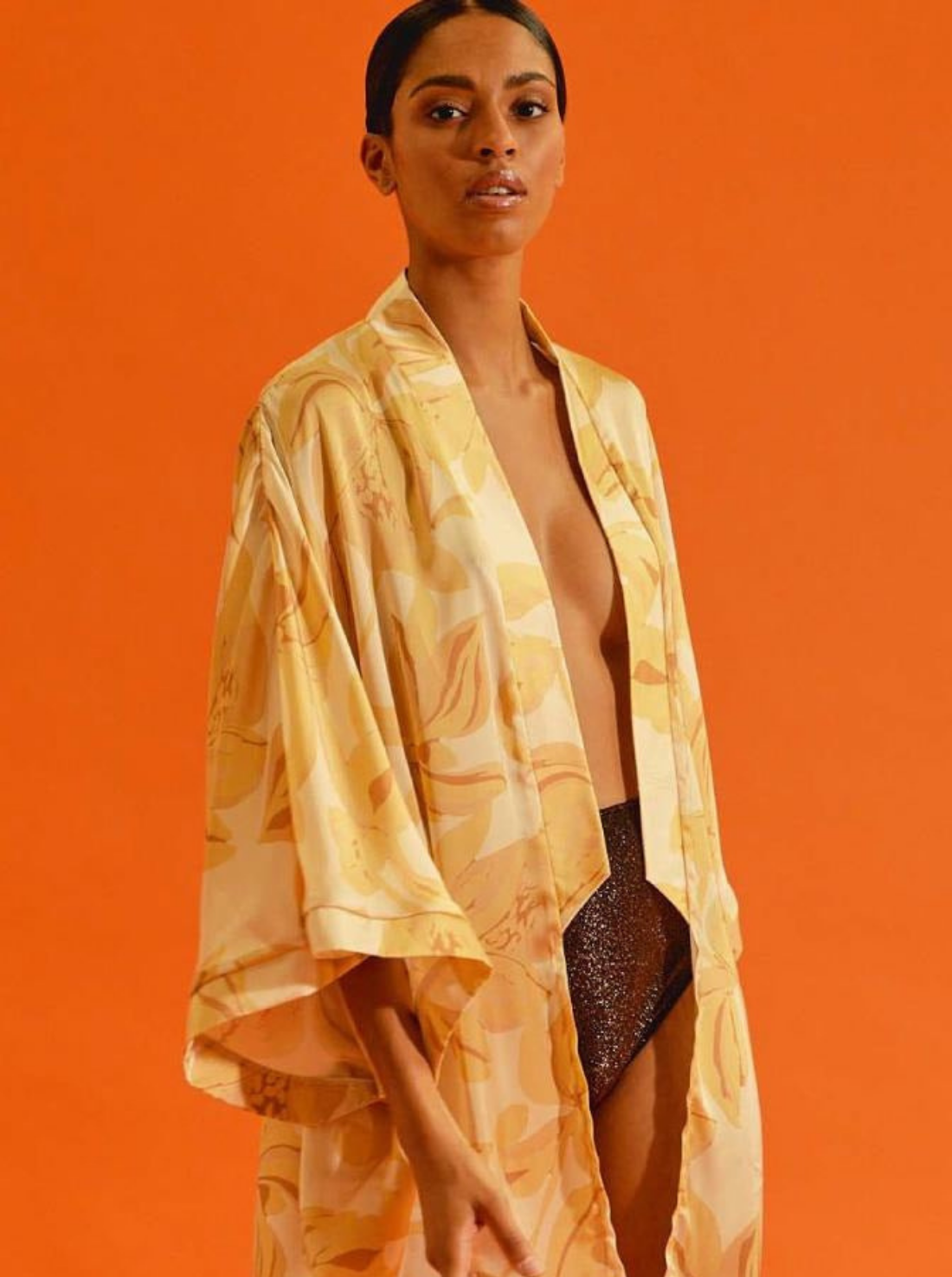 Kimono Honey Pearly Flowers