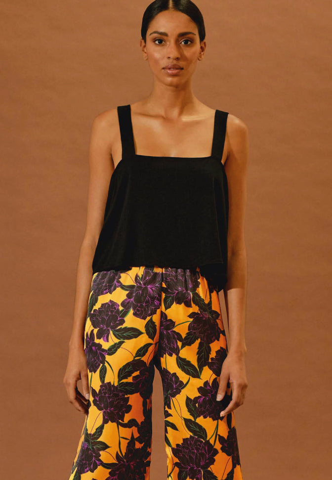 Crop Top Tiefschwarz