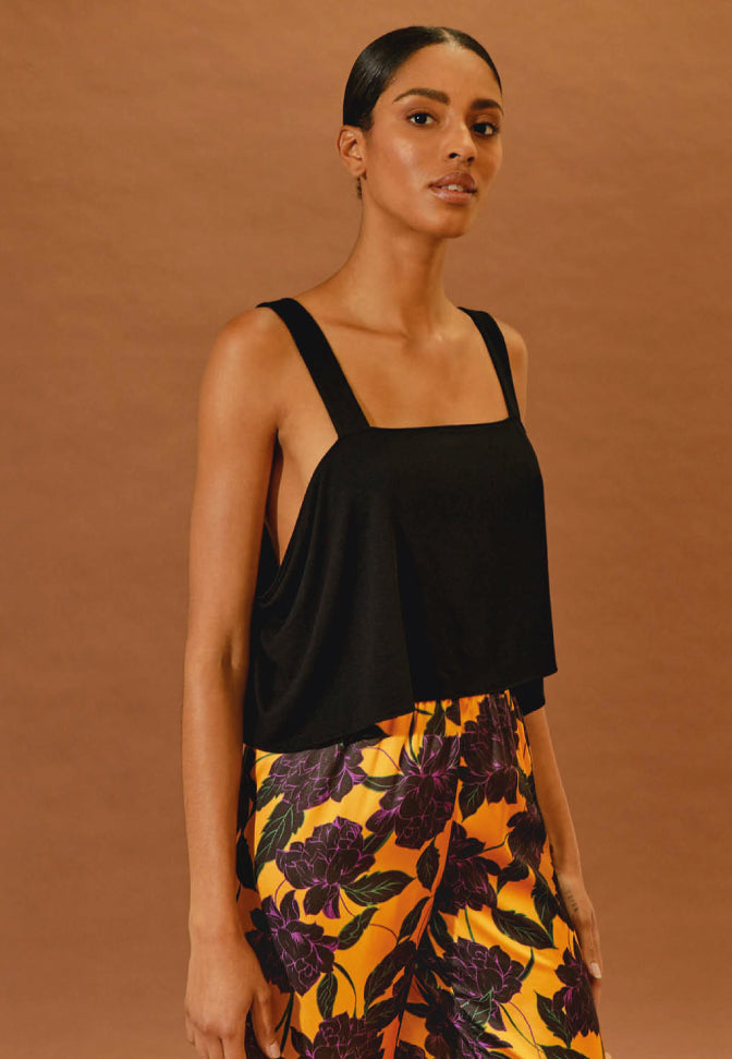 Crop Top Tiefschwarz